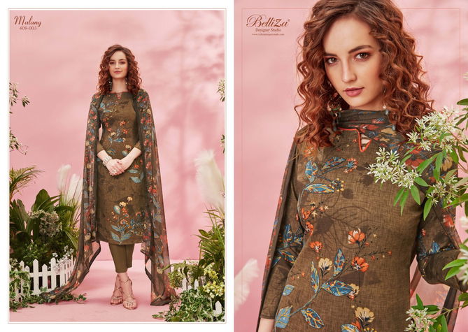 Malang By Belliza 001-010 Dress Material Catalog